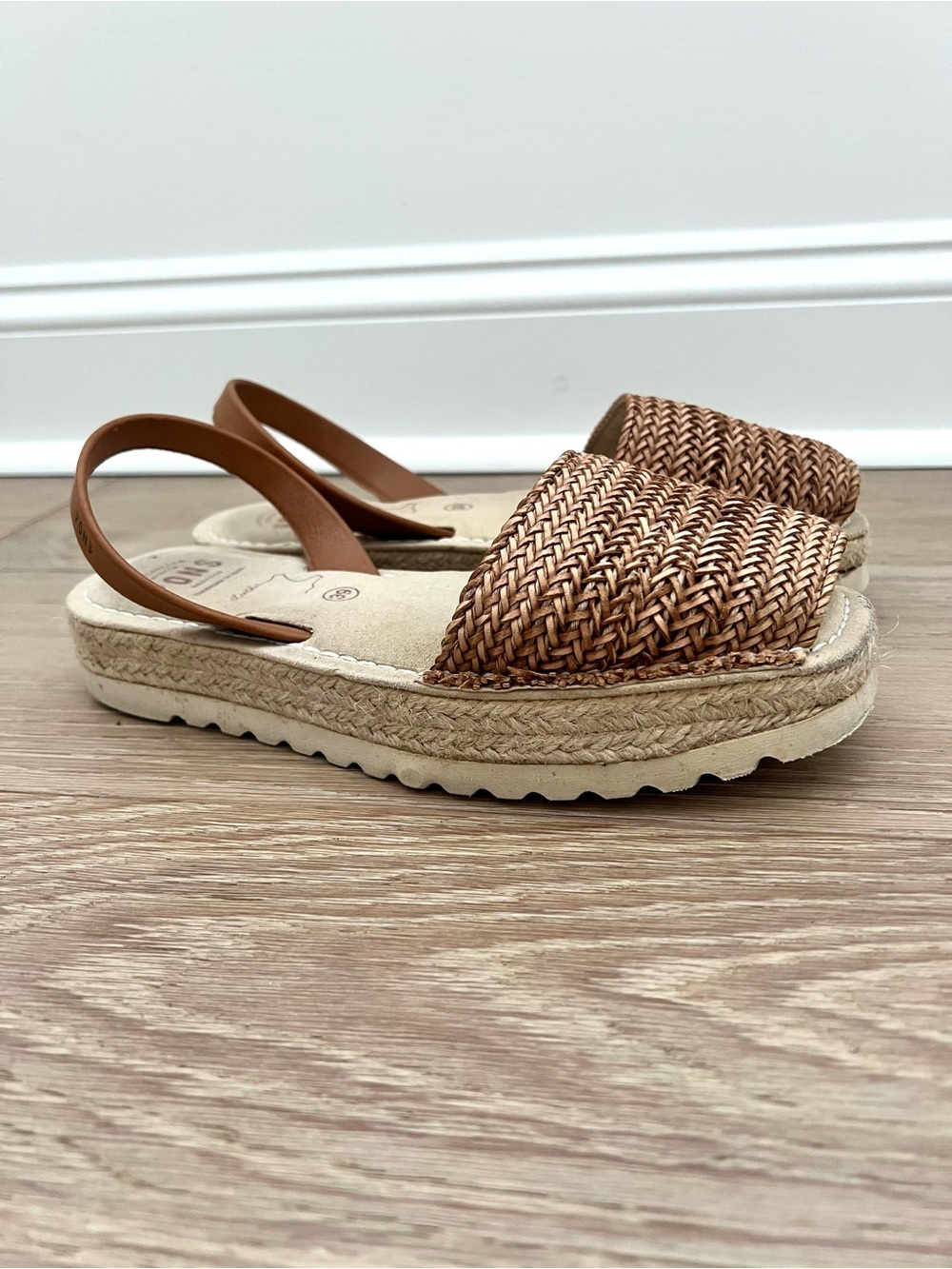 Pons Avarca Sandals Womens Size 9 Handmade Leather Shoes Brown Spain Slingback